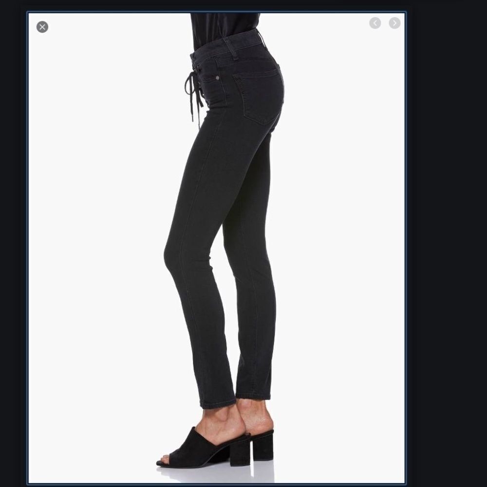 Paige Hoxton Ultra Skinny jeans lace up high rise